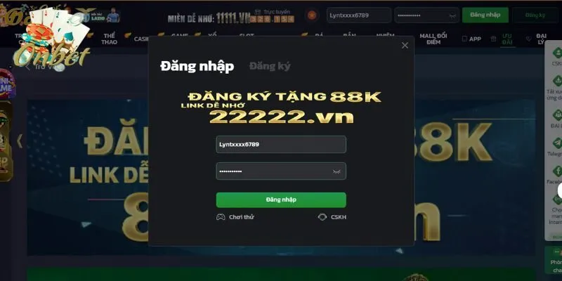 Thực hiện đăng nhập Onbet trên máy tính cá nhân đơn giản